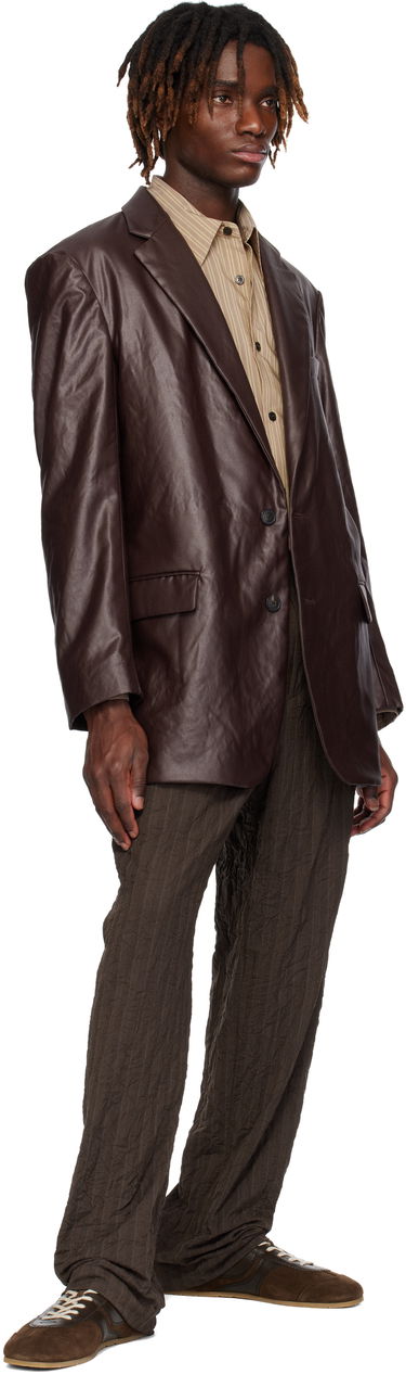 Bunda Dries Van Noten Dries Van Noten Coated Blazer Hnedá | 251-020411-1502, 3
