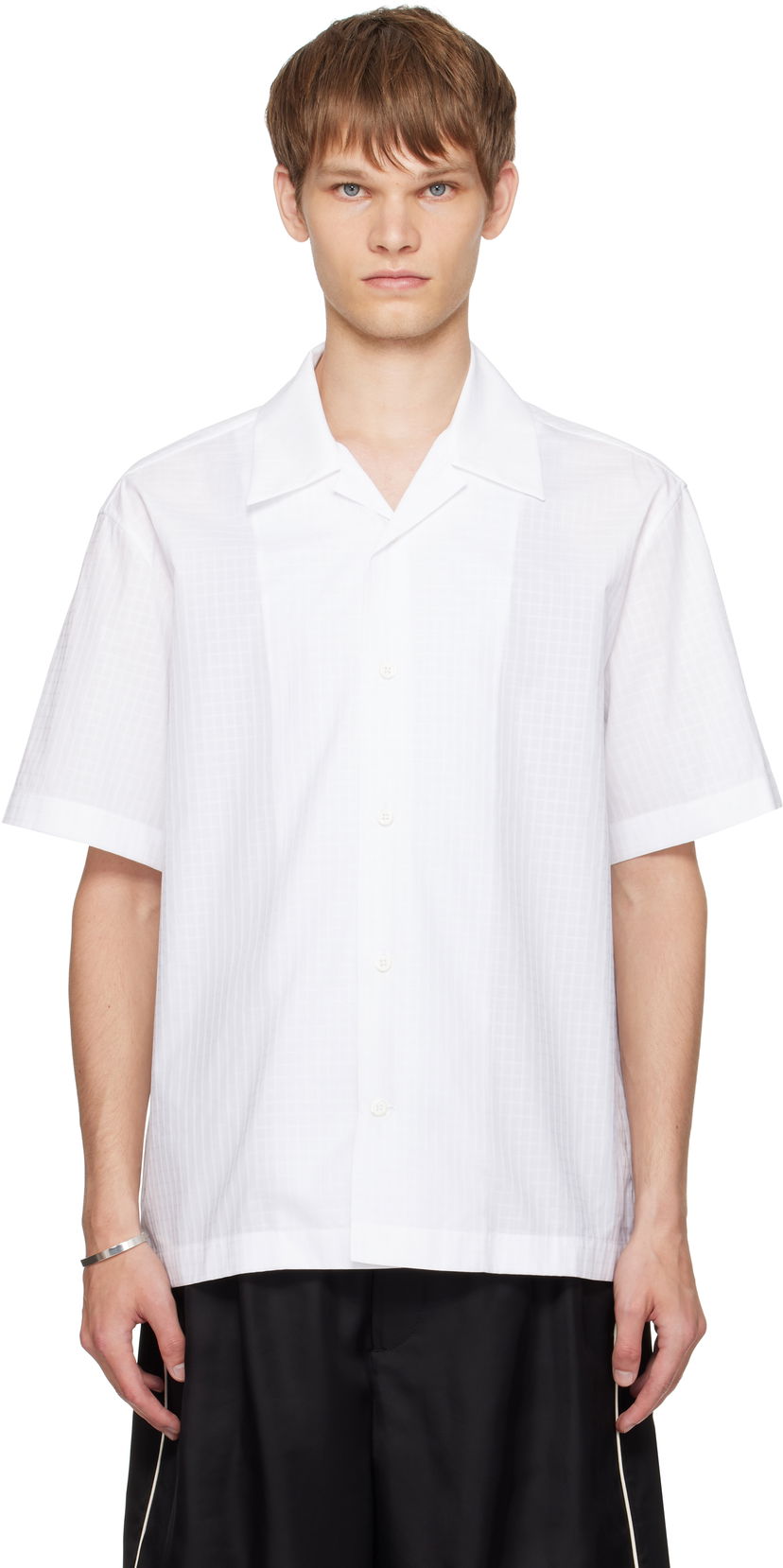 Košeľa Jil Sander Jil Sander Cotton Camp Collar Shirt Biela | J61DL0061_J45302