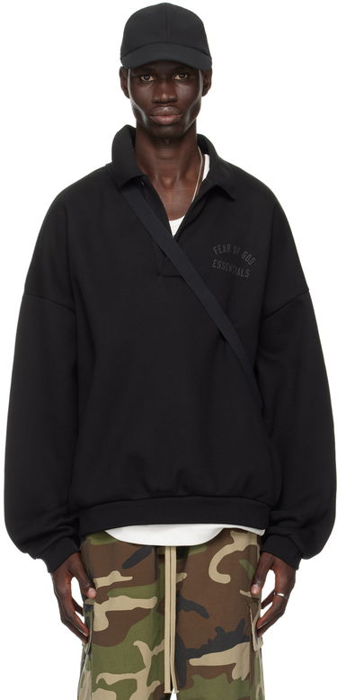 Sveter Fear of God Fear of God ESSENTIALS Polo Sweatshirt Čierna | 192BT244390F, 0