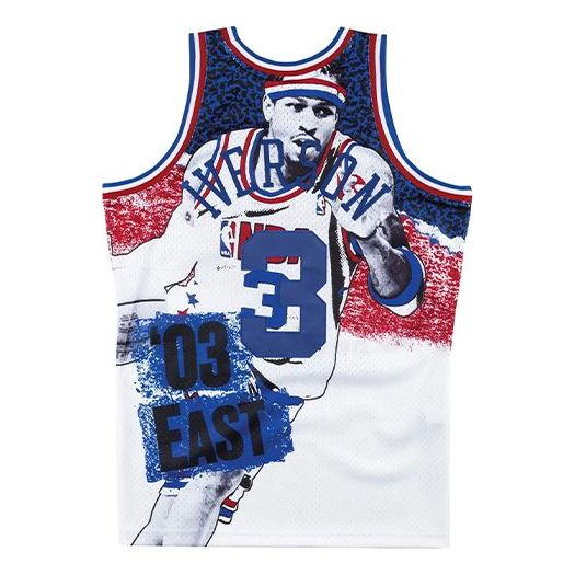 Dres Mitchell & Ness Mitchell & Ness NBA Allen Iverson Philadelphia 76ers Swingman Jersey Biela | SMJYNG18424-ASEWHIT03AIV