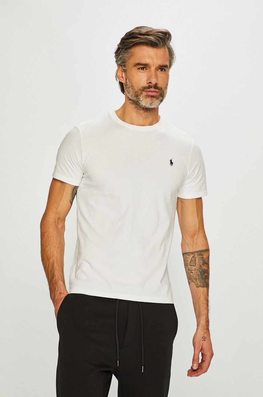 Tričko Polo by Ralph Lauren Custom Fit Tee Biela | 710680785003, 0