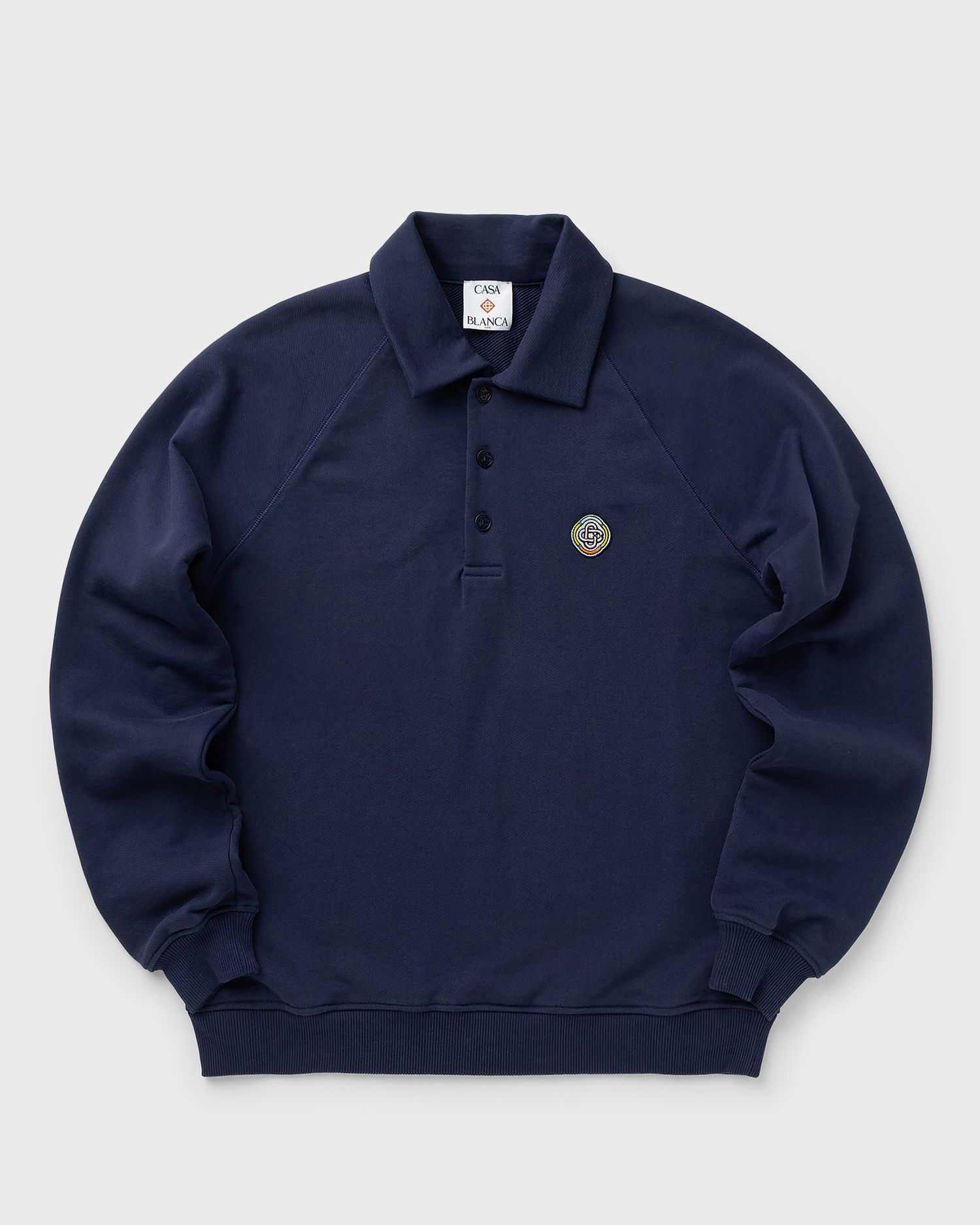 Mikina Casablanca Casa Blanca Collar Sweatshirt Navy | M-AW25-JTP-409-01, 0