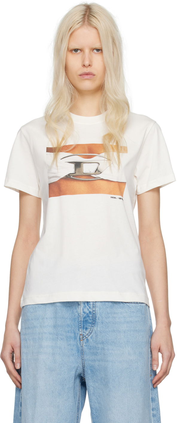 Tričko Diesel T-Regs-N3 T-Shirt  "Off-White" Biela | A12178 0HERA