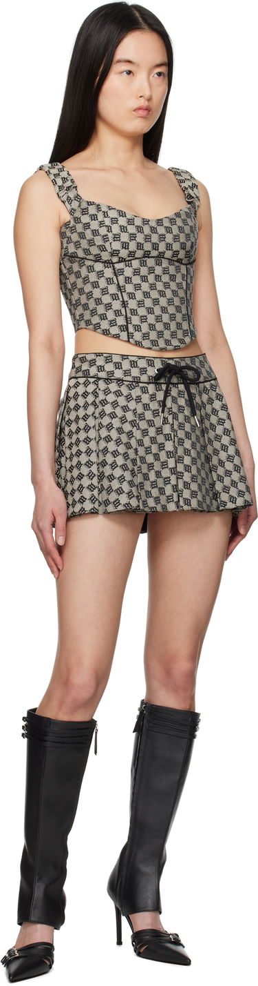 Sukňa MISBHV MISBHV Monogram Jacquard Canvas Miniskirt Béžová | 250W854, 3