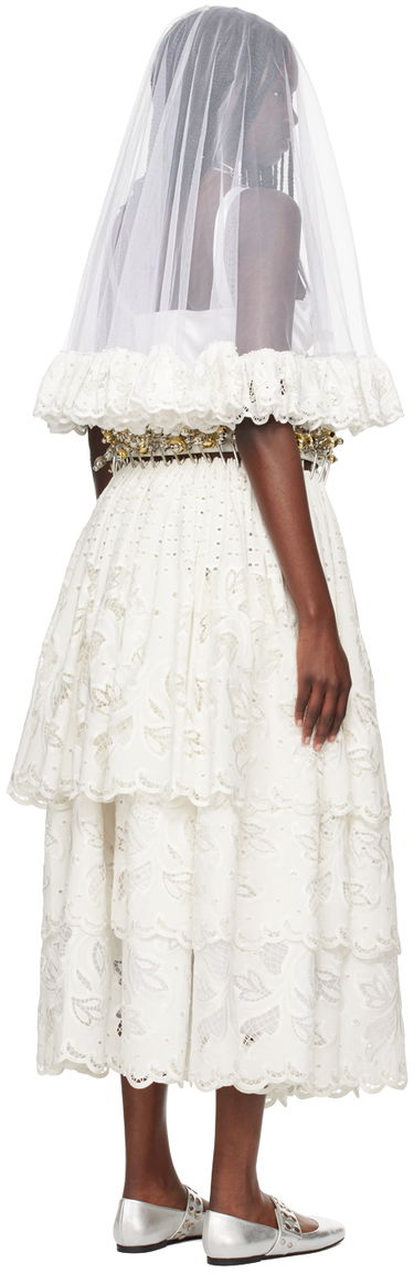 Šaty Chopova Lowena Chopova Lowena Beaded Carabiner Maxi Dress Biela | W6326, 2
