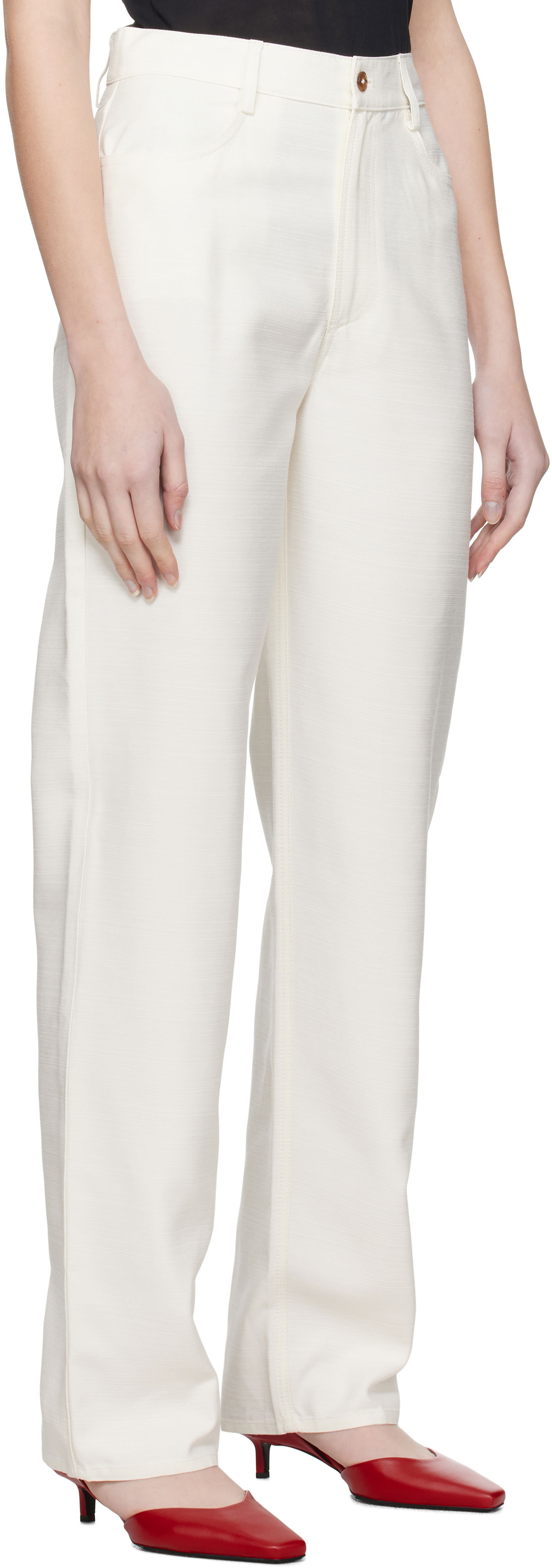 Nohavice Loulou de Saison Loulou de Saison Ardea Trousers Biela | ARDEA, 1