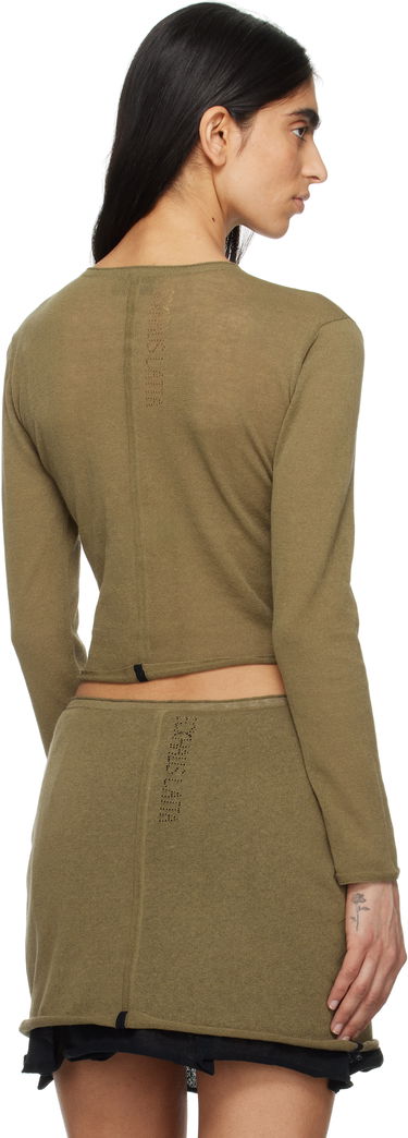 Sveter Eckhaus Latta Eckhaus Latta Veil Cardigan Zelené | 8118-EL-PS25-B -, 2