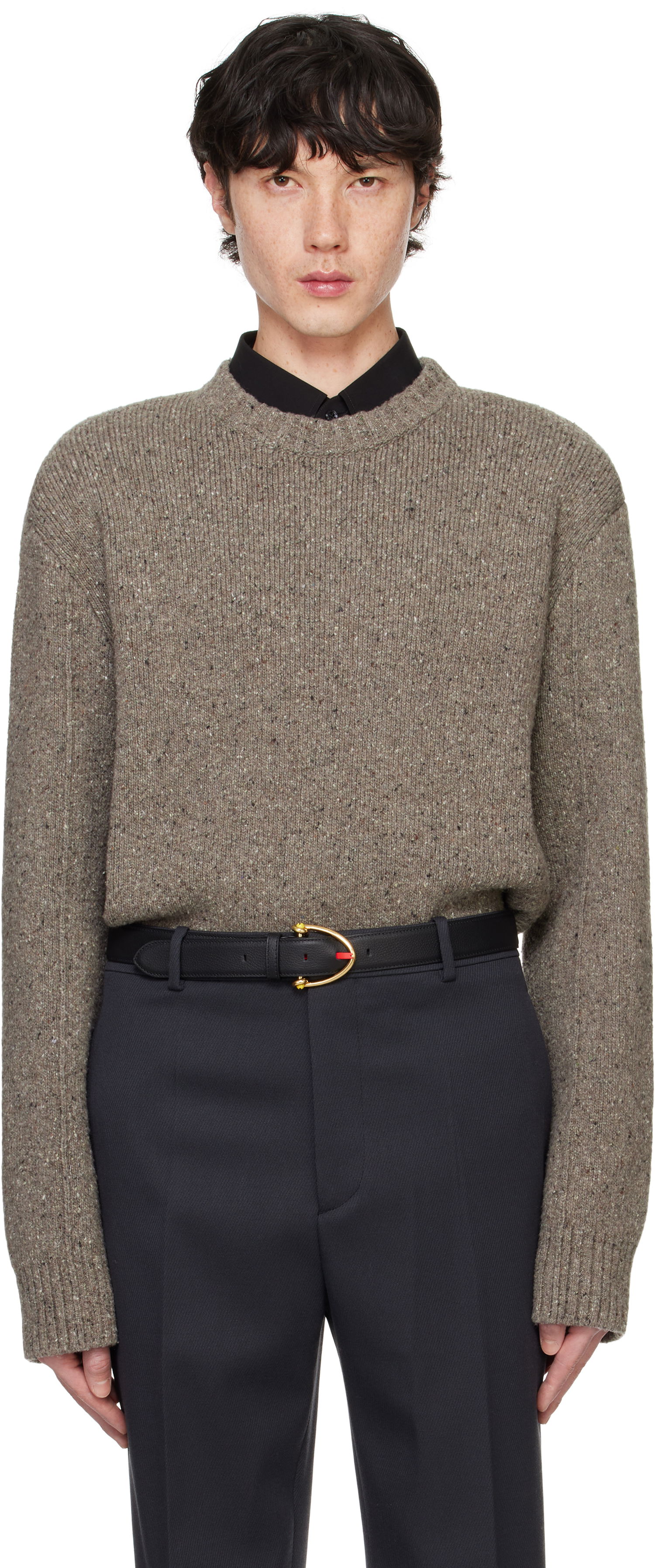 Sveter Bottega Veneta Wool Tailored Sweater Hnedá | 799141-V4TK0-1830, 0