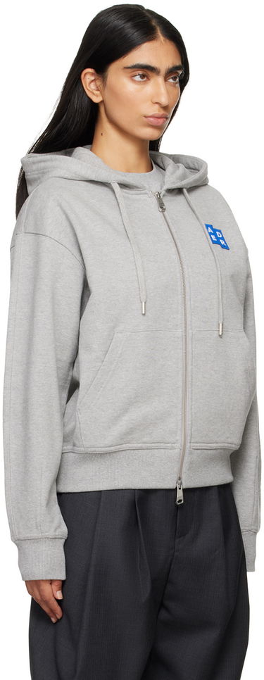 Mikina ADER ERROR Logo-Appliquéd Cotton-Jersey Zip-Up Hoodie Šedá | BM42FYHD0401GR, 1