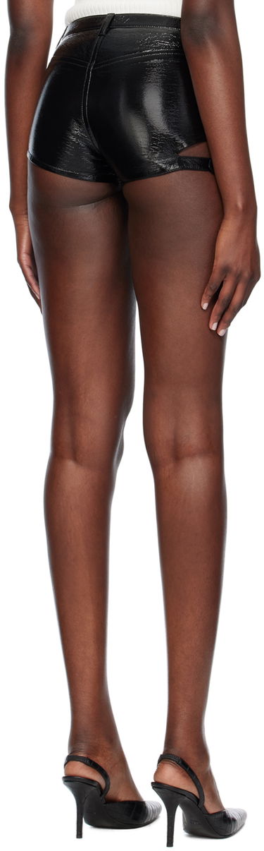 Šortky Courrèges Vinyl Pin-Buckle Shorts Čierna | 124CSH035VY0014, 2