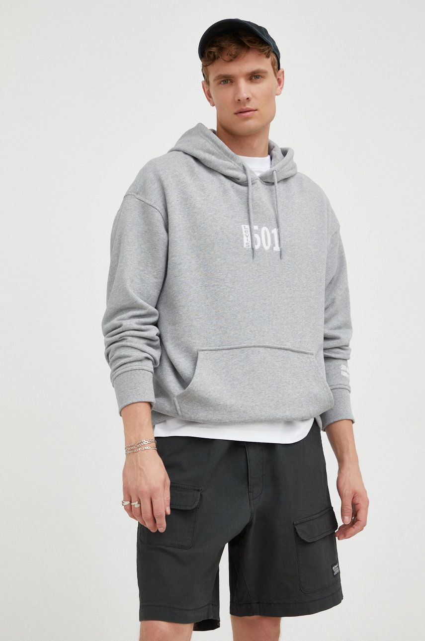 Mikina Levi's ® Relaxed Graphic Hoodie Šedá | 38479.0117, 0