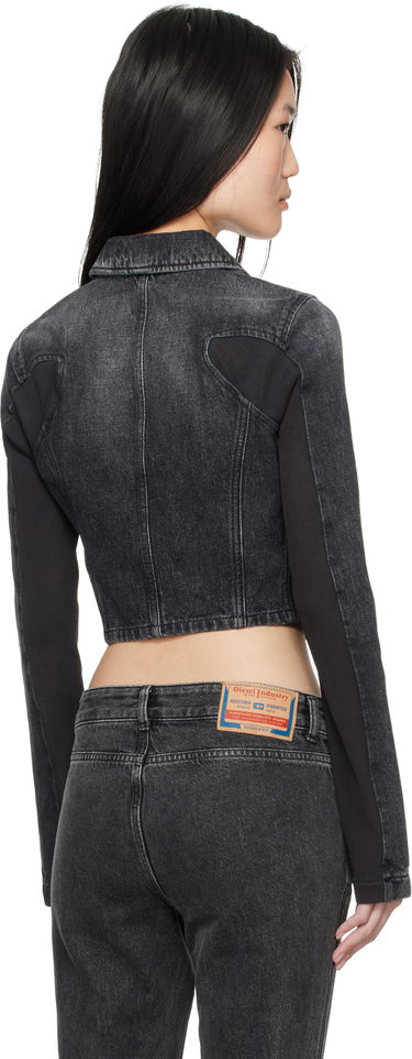 Bunda Diesel Black Cropped Denim Jacket Čierna | A14379 0AJEK, 2