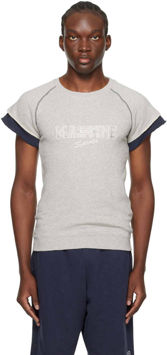Tričko Martine Rose Embroidered T-Shirt Šedá | MRSS24-623