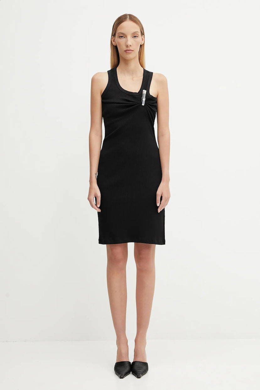 Šaty Coperni Coperni Washing Clip Rib Midi Dress Čierna | COPR192F5033
