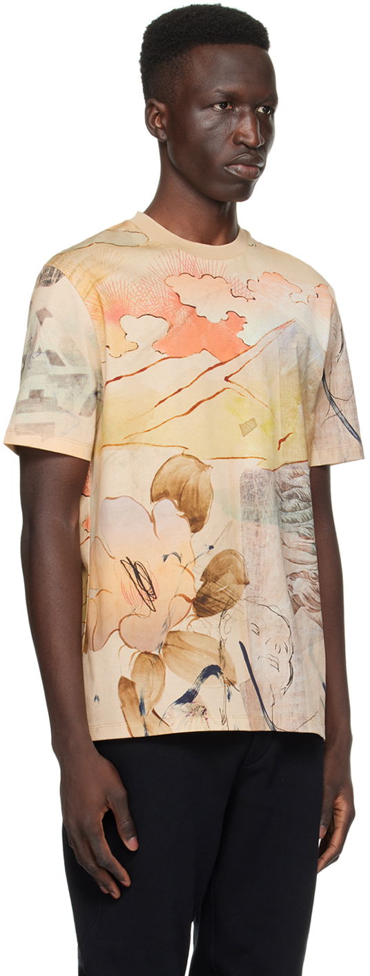 Tričko Paul Smith Paul Smith Printed T-Shirt Béžová | M1R-919T-MP4275-60, 1