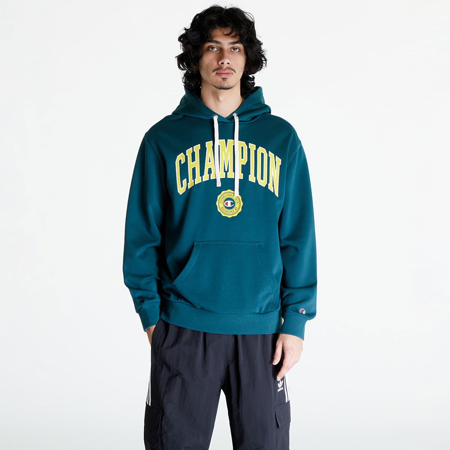 Mikina Champion Men's hoodie Hooded Sweatshirt Green Zelené | 219830 CHA GS549, 0