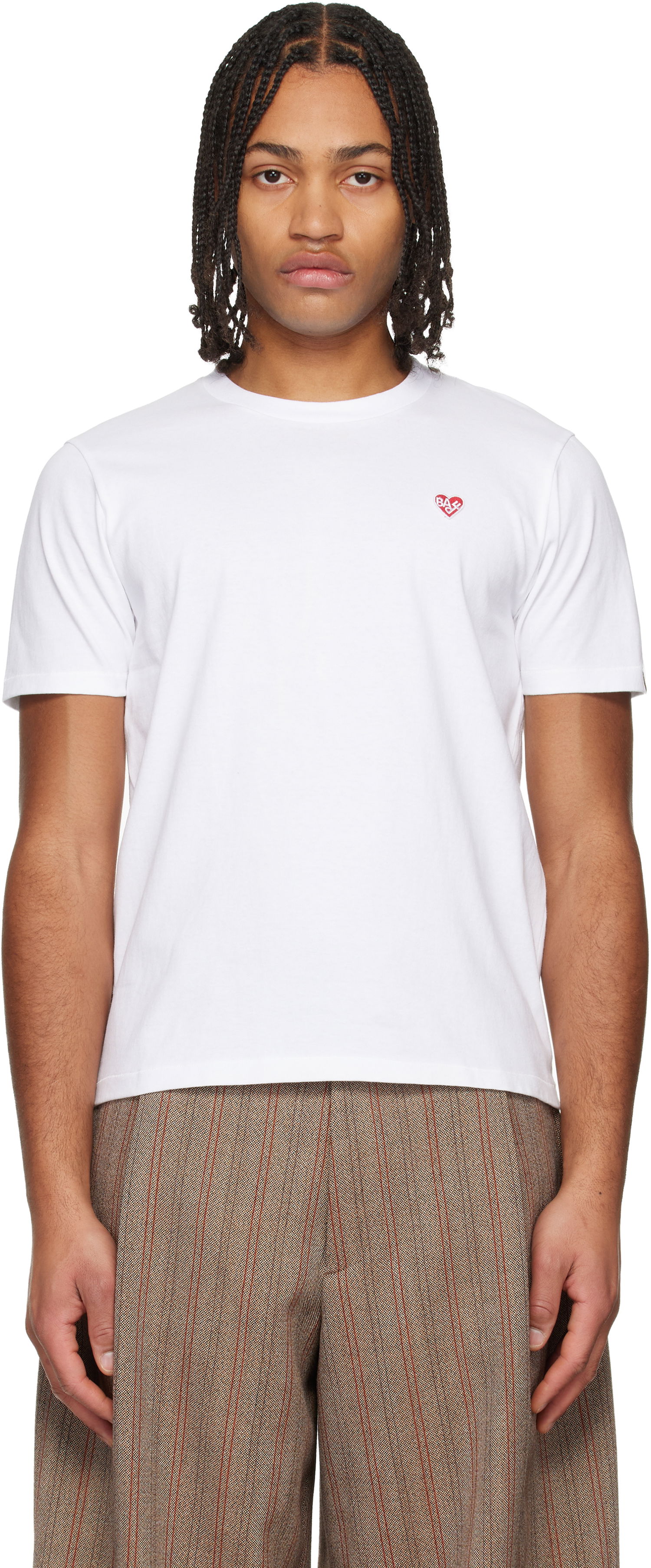 Tričko BAPE 'BAPE' Heart One Point T-shirt Biela | 001TEL802060L, 0