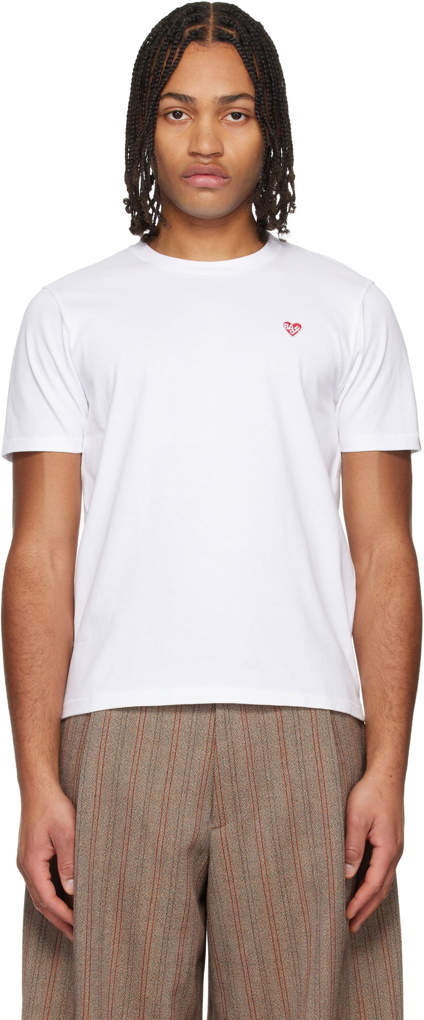 Tričko BAPE 'BAPE' Heart One Point T-shirt Biela | 001TEL802060L