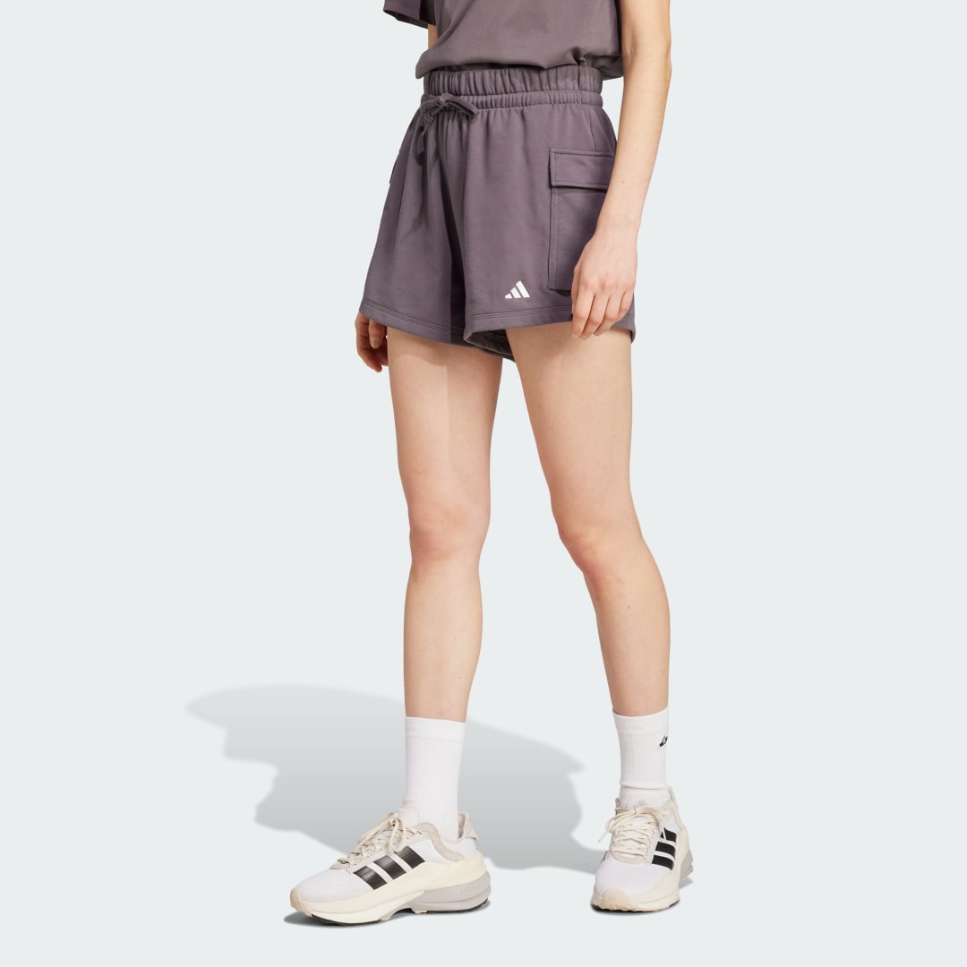 Šortky adidas Performance Essentials Small Logo French Terry Cargo Shorts Fialová | JC5700, 0