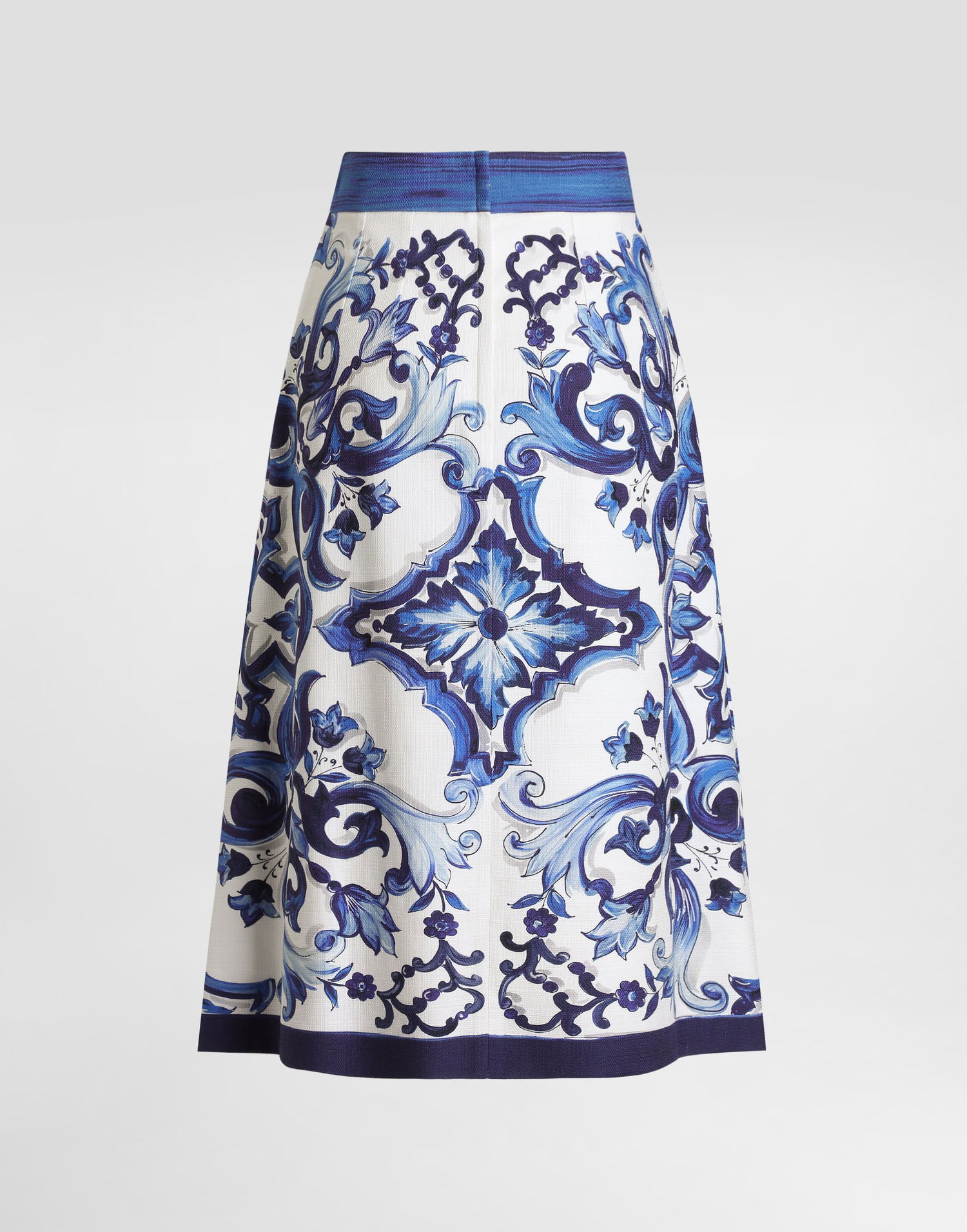 Sukňa Dolce & Gabbana Majolica-print Midi Skirt with Front Slit Rôznofarebný | I4O18WFPFTBHA3TN, 1