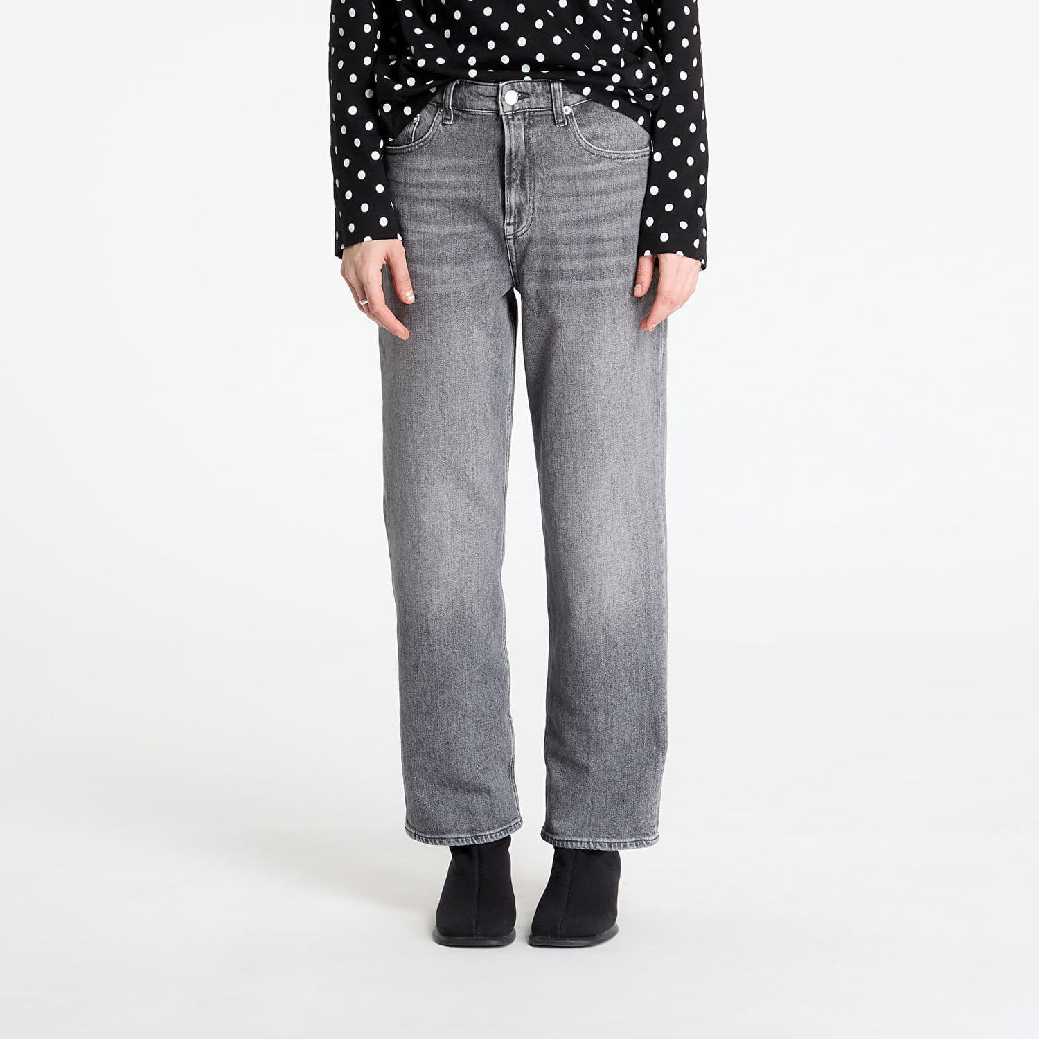 Džínsy Tommy Hilfiger Tommy Jeans Layla High Rise Slim Straight Jeans W29/L30 Šedá | DW0DW20059 1BZ, 0