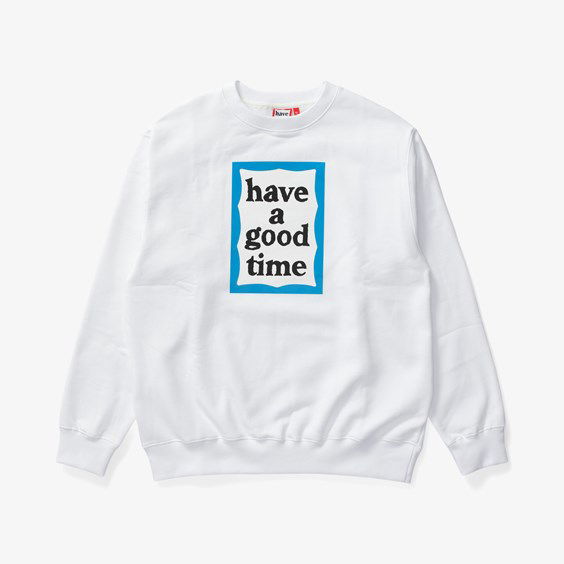 Mikina have a good time Blue Frame Crewneck Biela | HGTNONXCNBF01, 0