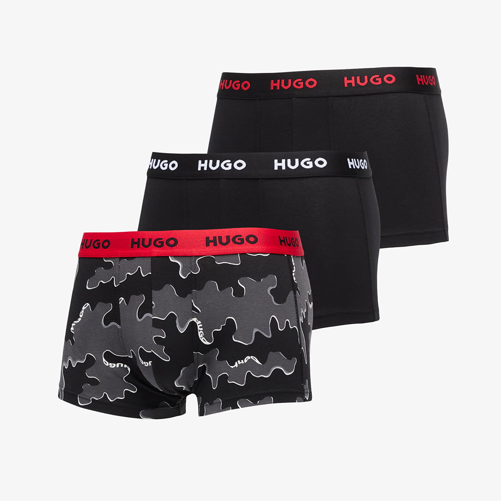 Three Pack of Trunks with Logo Waistband