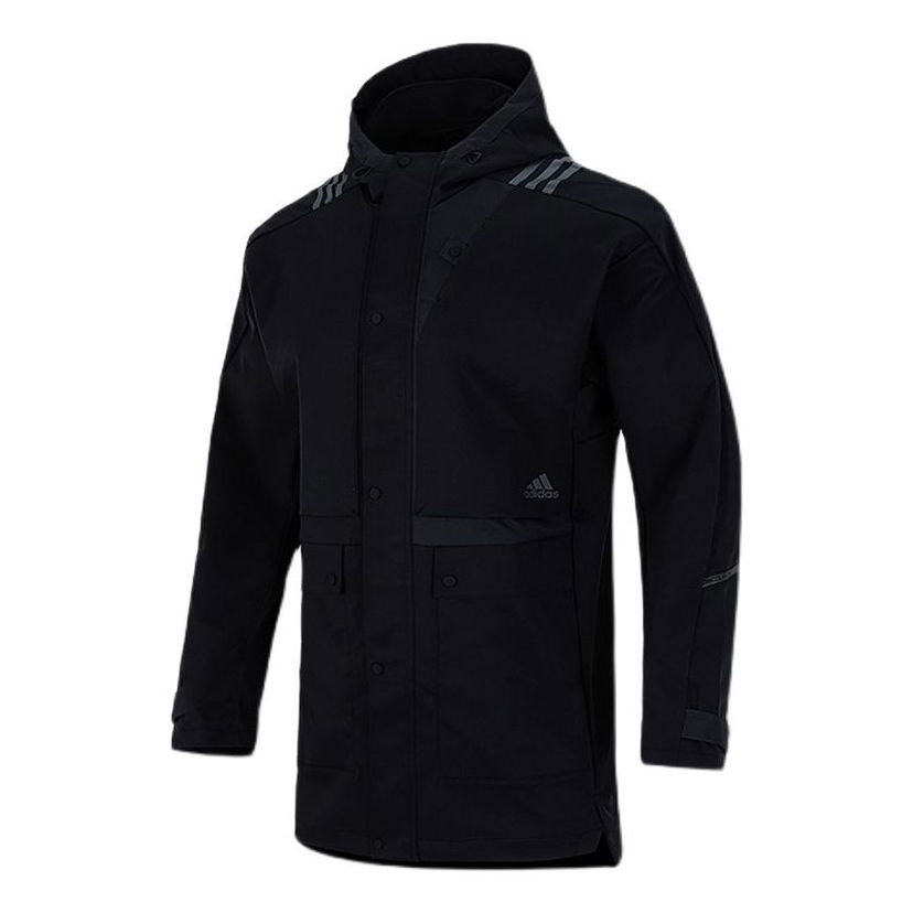 Pláštenka adidas Originals Cargo Pocket Sports Hooded Jacket Čierna | H40227
