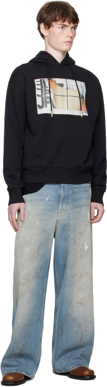 Mikina Jean Paul Gaultier Jean Paul Gaultier Printed Fire Hoodie Čierna | 25/03-W-TO296-J003-001501, 3