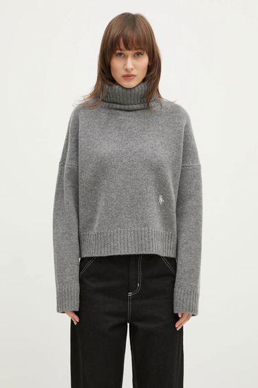 Sveter Sporty & Rich Sporty & Rich SRC Wool Turtleneck Sweater Šedá | WS064512302GY03, 0