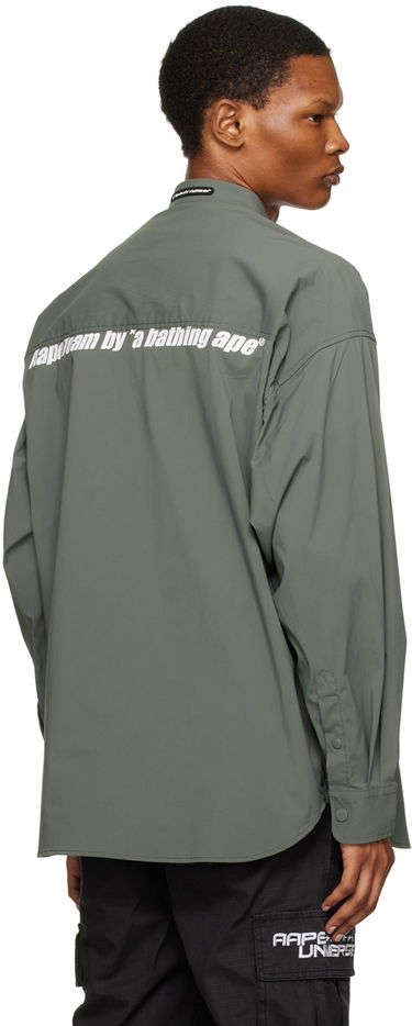 Košeľa AAPE by A Bathing Ape AAPE by A Bathing Ape Holographic Patch Long Sleeve Shirt Zelené | AAPSTM8441XXKKHE, 2