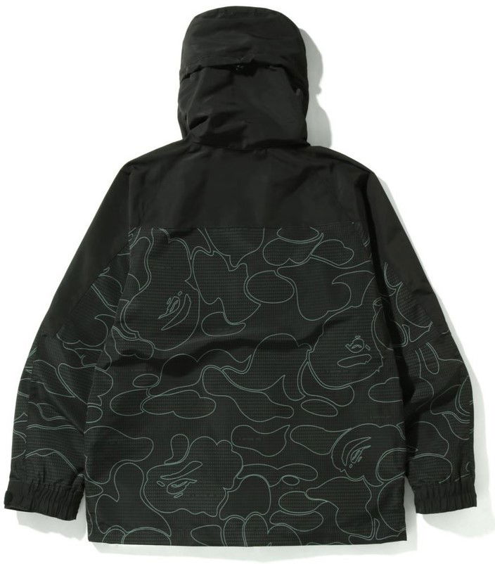 Bunda BAPE Bape Text Code Camo Hoodie Jacket Čierna | 0ZXLJM140015I, 1
