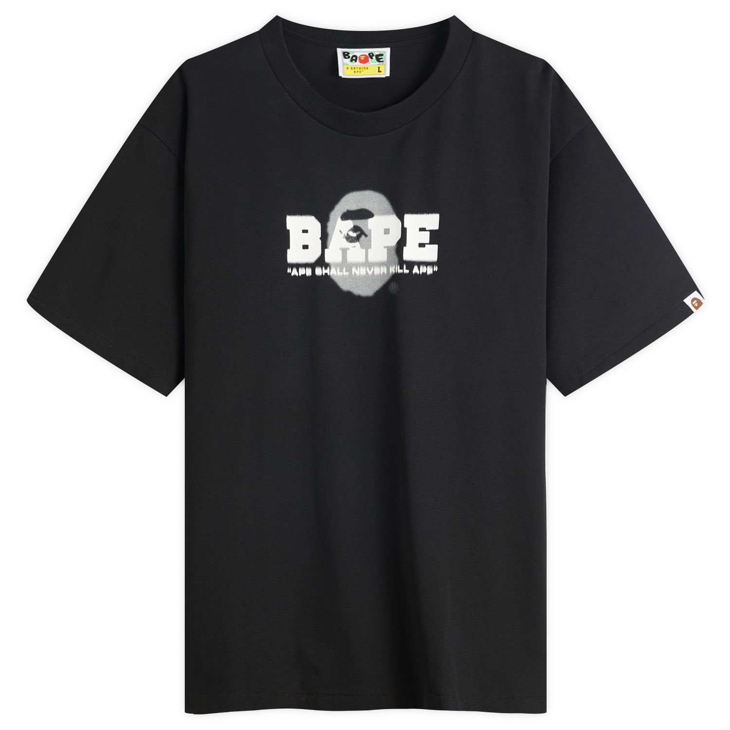 Tričko BAPE Graffiti Logo Relaxed Fit Tee Čierna | 001TEL301308M-BLK, 1