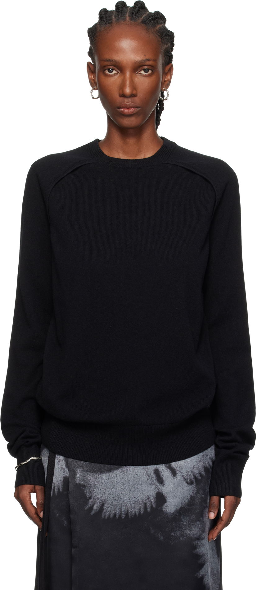 Sveter Ann Demeulemeester Ann Demeulemeester Ulu Cut-Out Sweater Čierna | CO02-W-KN01-FA147-099