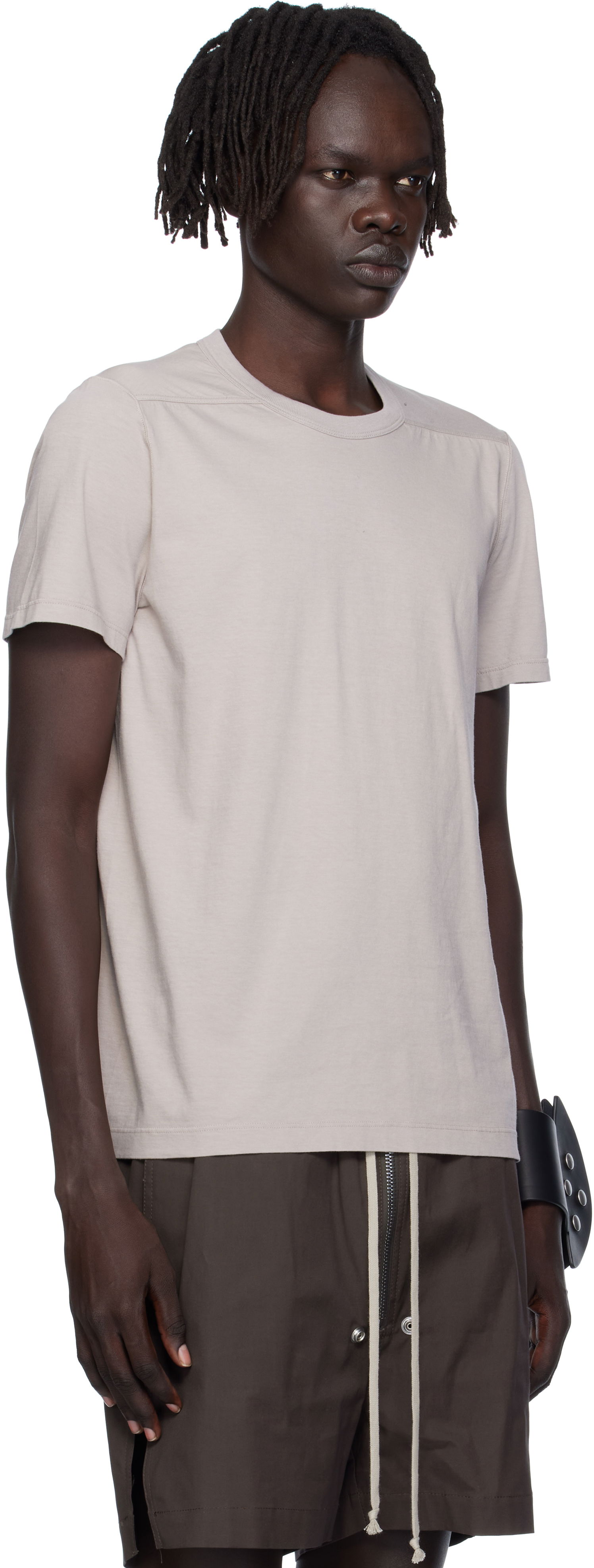 Tričko Rick Owens Rick Owens Concordians Short Level T-Shirt Béžová | RU02E1265 JA, 1