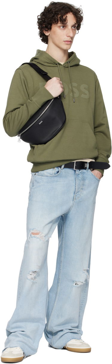 Ľadvinka BOSS Saffiano Leather Belt Bag Čierna | 50485597, 3