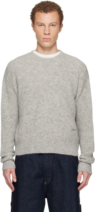 Sveter AMI Alpaca Ami Crewneck Sweater Šedá | H25HKS824.KN0021, 0