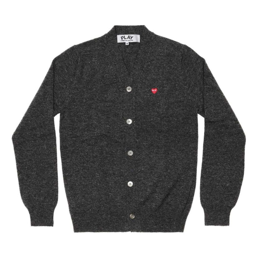 Sveter Comme des Garçons Cardigan With Small Emblem Šedá | AZ-N080-051-2