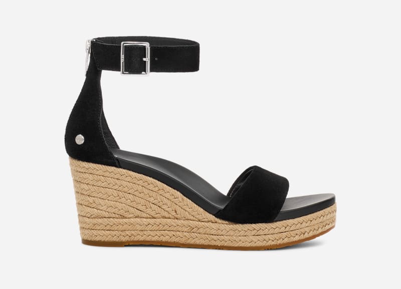 ® Aylani Wedge Sandal in Black, Size 4