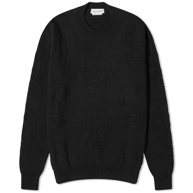 Intarsia Skull Crewneck