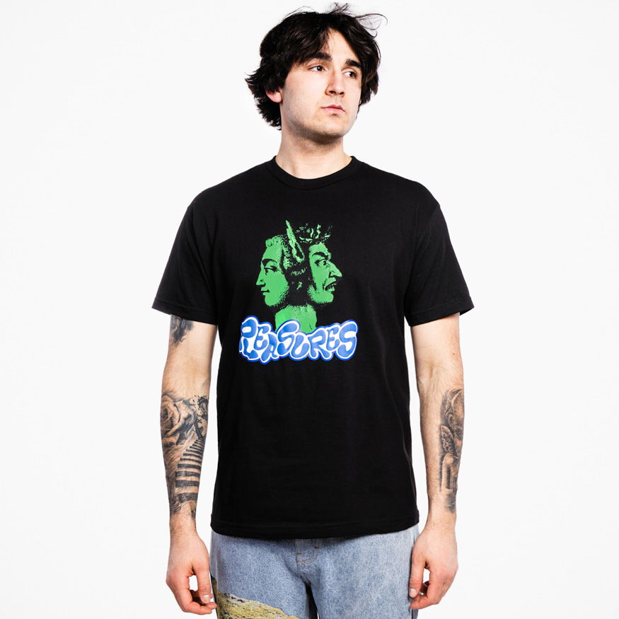 Tričko Pleasures Two Face T-Shirt Čierna | P21W046-BLACK, 0