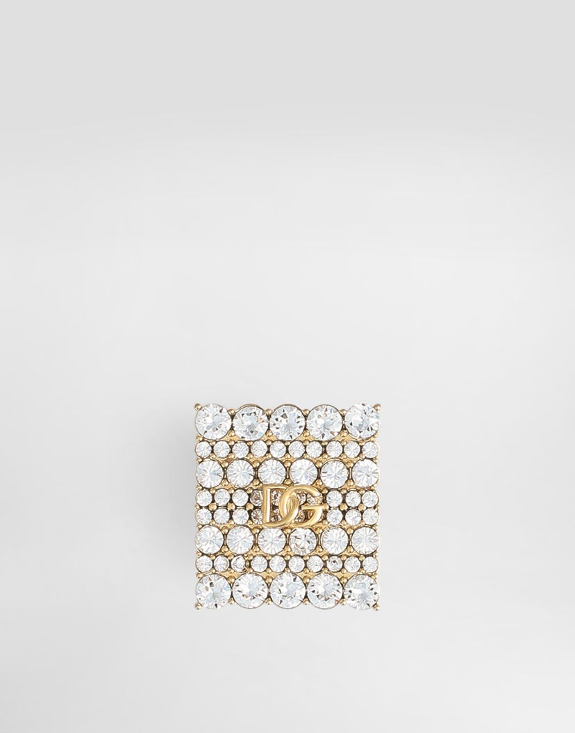 Spona Dolce & Gabbana Dolce & Gabbana Rhinestones Brooch Gold Metal Metalická | WPS1S7W1111ZOO00