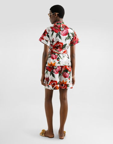Košeľa Dolce & Gabbana Dolce & Gabbana Flower-Print Poplin Vanity Shirt Biela | F5G67THS5TQHA5PB, 2