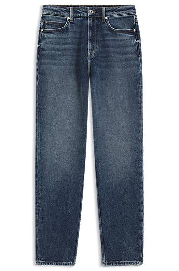 Džínsy BOSS Mom-fit Authentic Comfort-Stretch Denim Jeans Modrá | 50546480