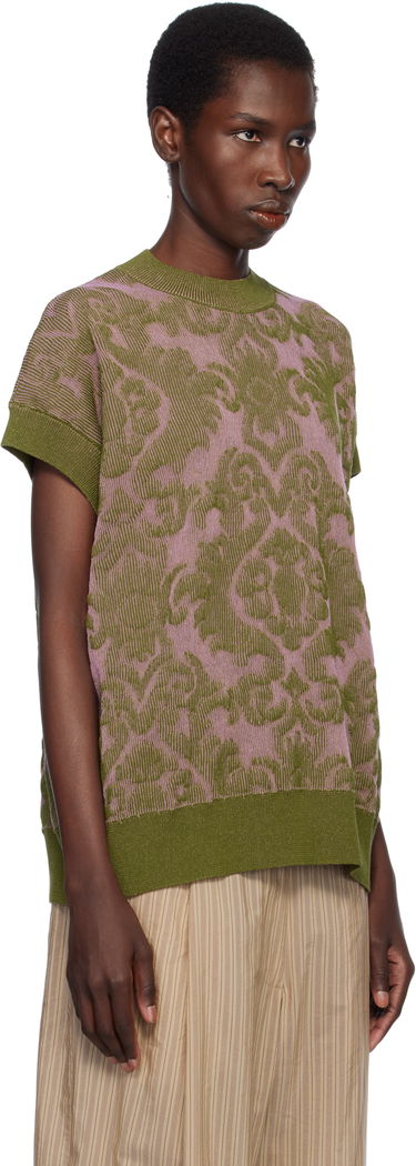 Sveter Dries Van Noten Dries Van Noten Jacquard Knit Top Zelené | 251-011227-1716, 1