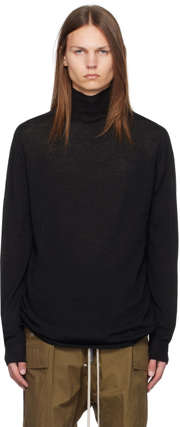 Black Porterville Oversized Turtleneck