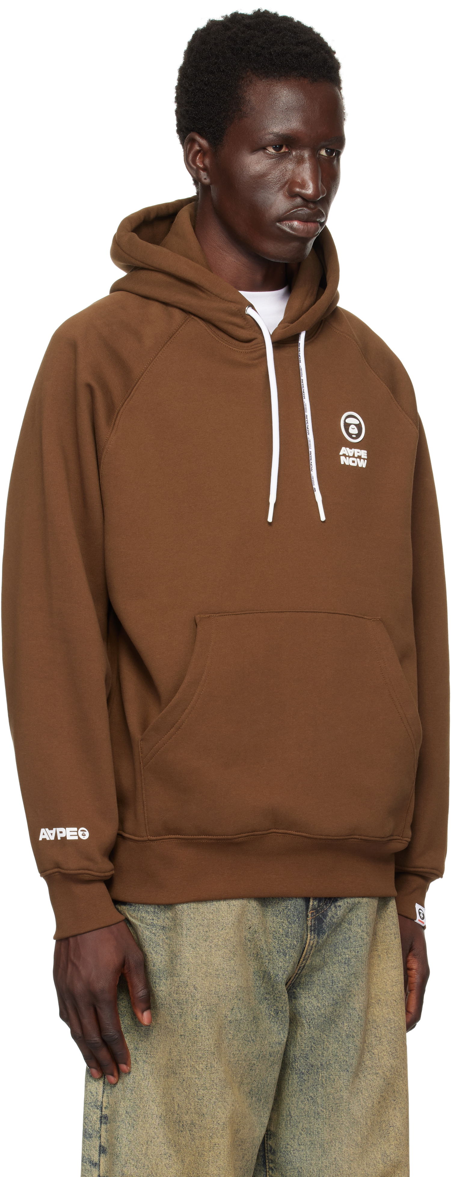 Mikina AAPE by A Bathing Ape AAPE by A Bathing Ape 'AAPE Now' Hoodie Hnedá | AAPSWMB324XXNBWX, 1