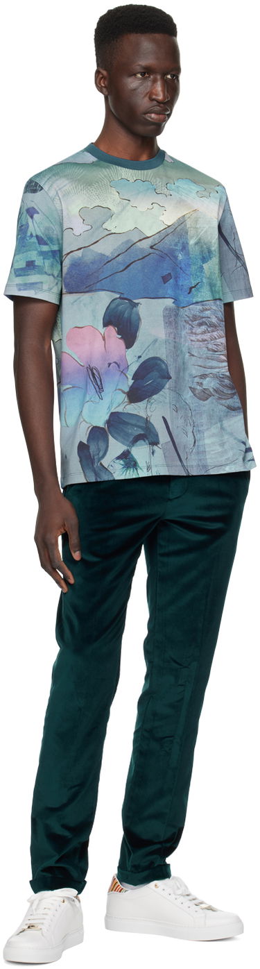 Tričko Paul Smith Paul Smith Printed T-Shirt Modrá | M1R-919T-MP4275-47, 3