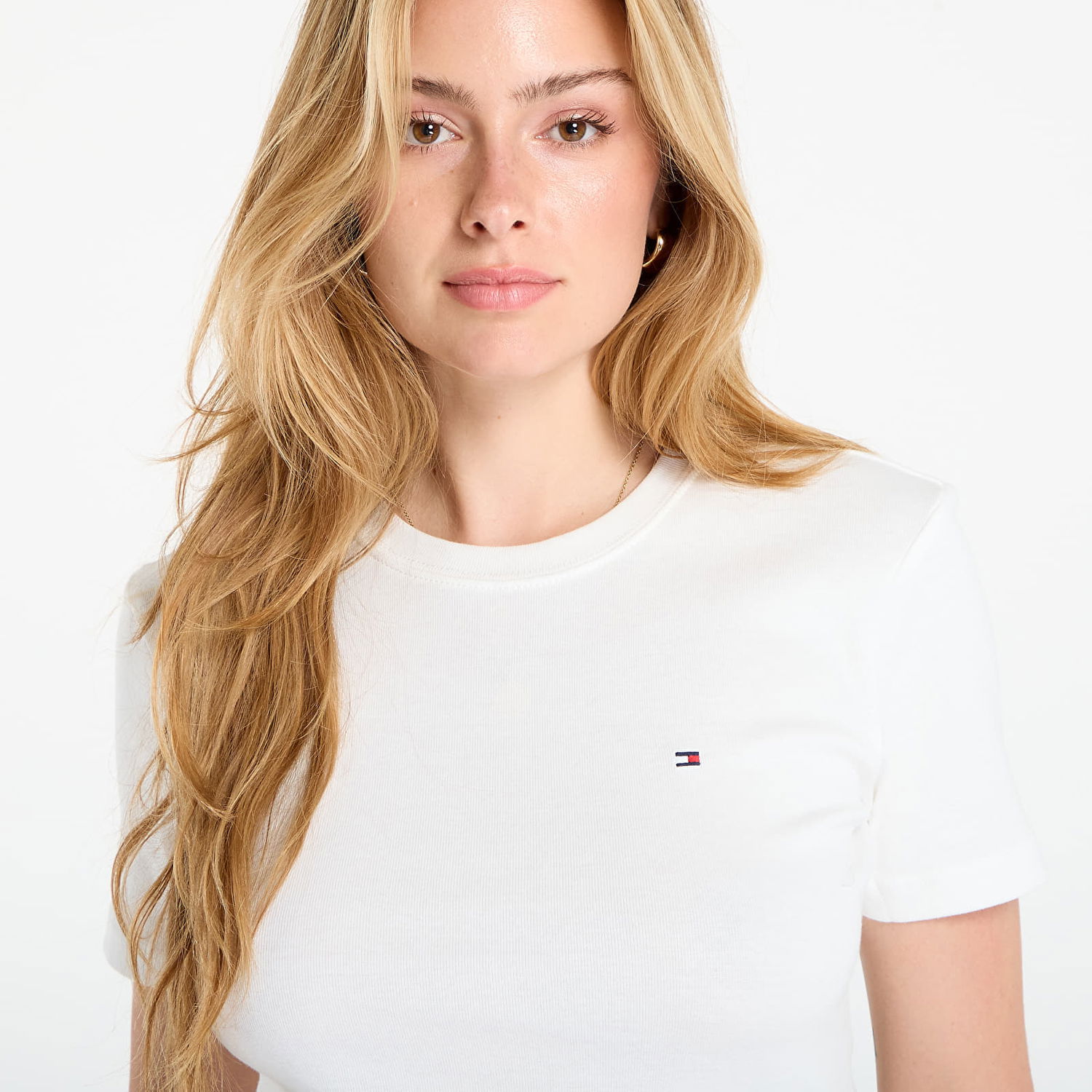 Tričko Tommy Hilfiger Tommy Hilfiger Slim Cody Short Sleeve T-Shirt Biela | WW0WW40587 YBL, 1