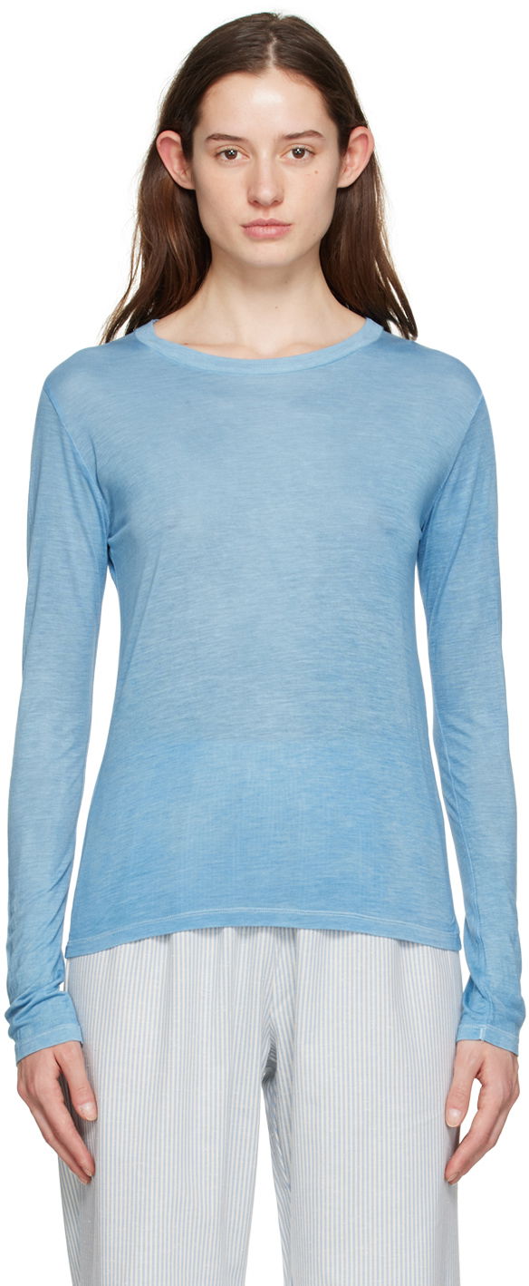 Tričko Baserange Baserange Crewneck Long Sleeve T-Shirt Modrá | TOLS-BLV-SP23, 0